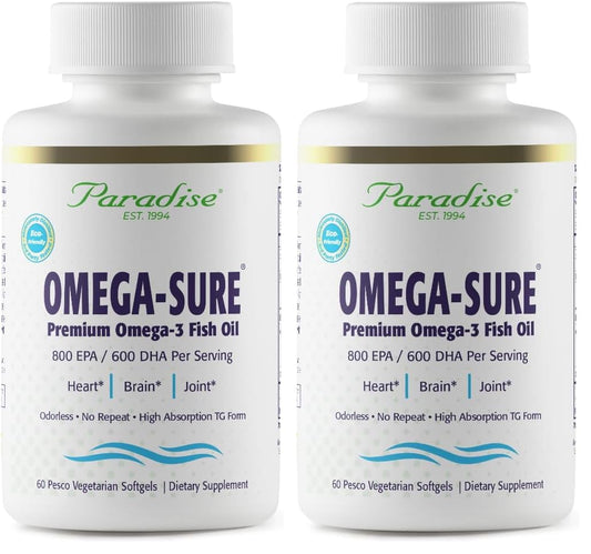 Paradise Herbs Omega-Sure Omega-3 Concentrate bottle label