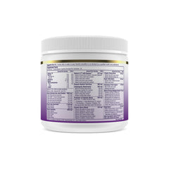 Healthy lifestyle scene featuring greens, berries, and probiotic supplement