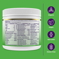 Paradise Herbs close-up of label nutrition panel showing ingredient transparency