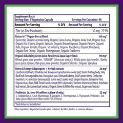 90 capsules per bottle with clean label