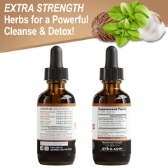 Lifestyle image of a person holding ParaGuard Cleanse bottle