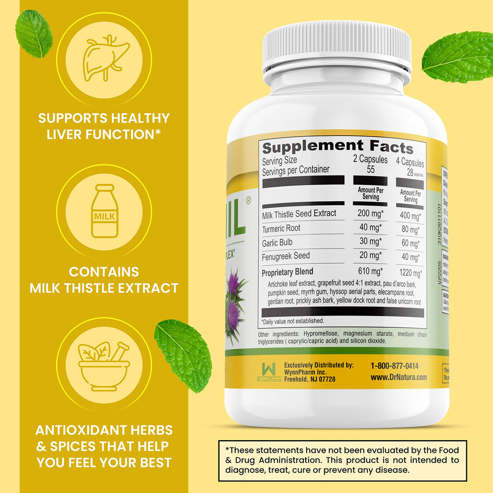 Milk thistle and detox herbs in Paranil