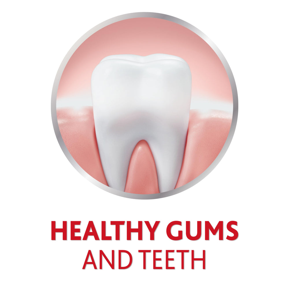 Illustration showing gum health and plaque removal with Parodontax