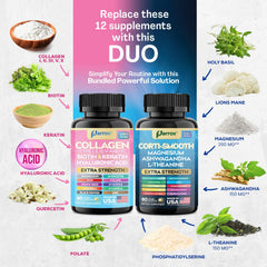 Ashwagandha and L-Theanine supplement bottle