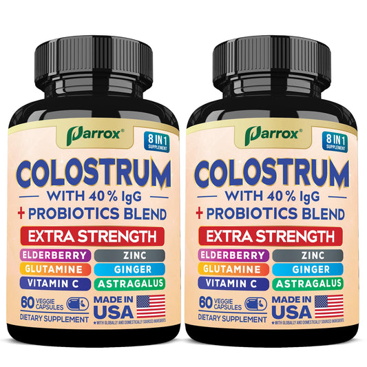 Parrox Colostrum Capsule bottle close-up