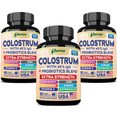 Parrox Colostrum Capsules bottle front view