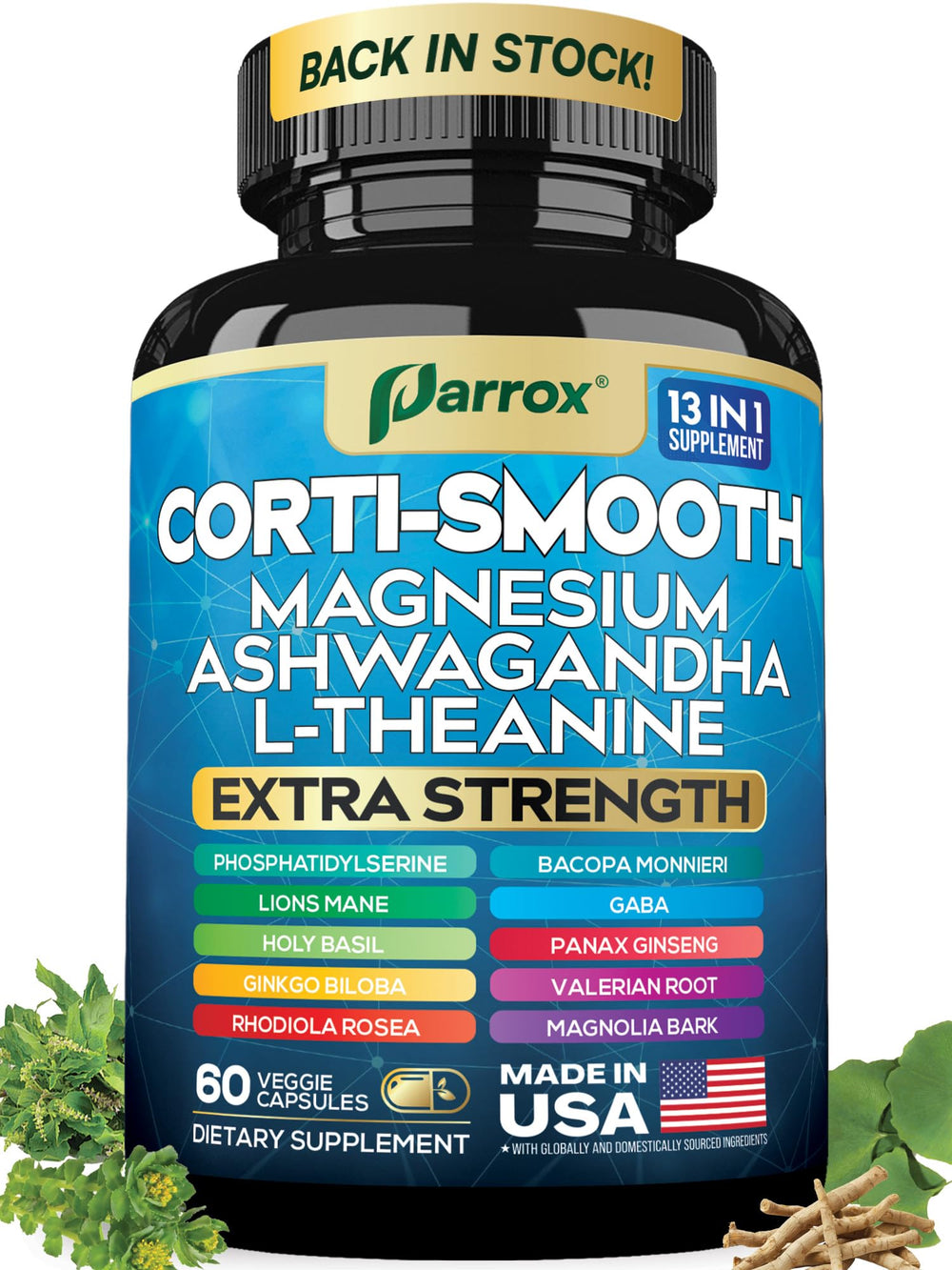 Parrox Corti-Smooth bottle with 60 capsules