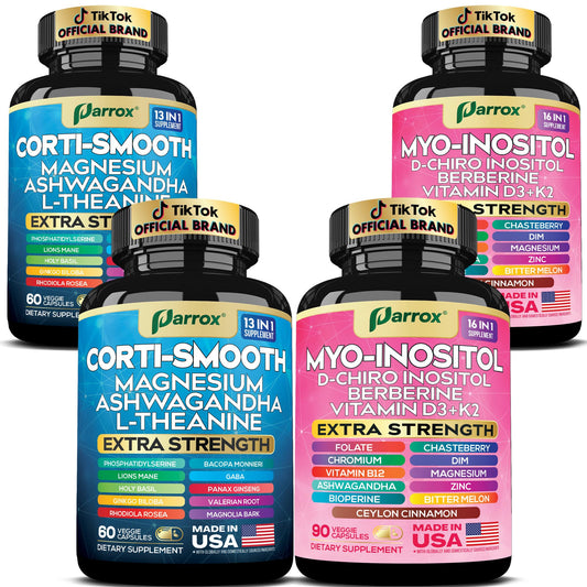 Packaging for Parrox Cortisol & Myo-Inositol Bundle