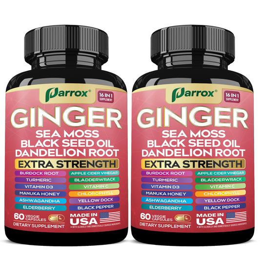 Parrox Ginger 16-in-1 bottle label