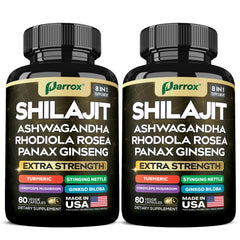 Parrox Shilajit 8-in-1 supplement packaging