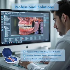 Denture storage case included for hygienic storage when not in use