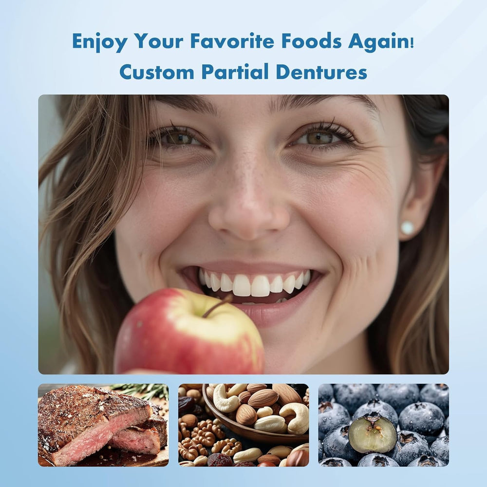 Illustration showing customization options for tooth gaps