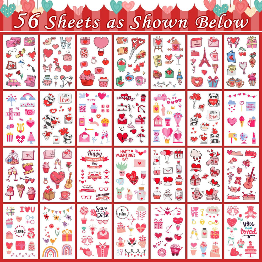 PARTYWIND flowers tattoo sheets in colorful blooms for crafts and party decorations