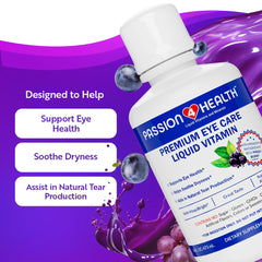Graphic illustrating superior absorption of liquid eye vitamins