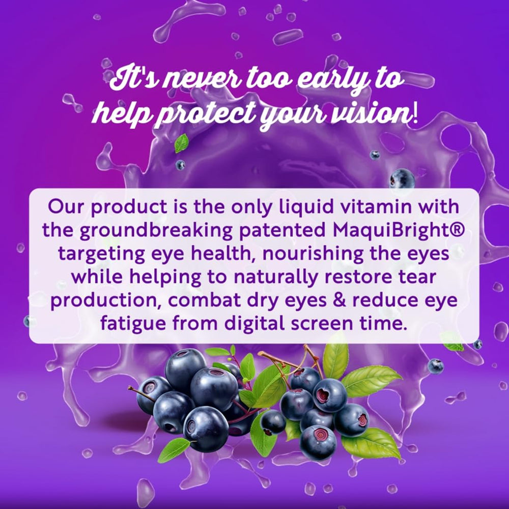 Pleasant-tasting sugar-free liquid eye vitamins