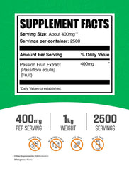 Bulk bag of passion fruit extract powder