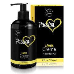 Passion Massage Oil bottle labeled 100% natural