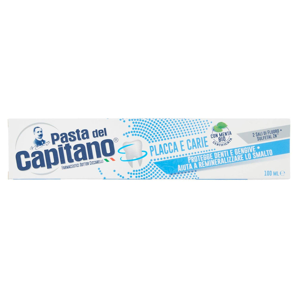 Pasta del Capitano toothpaste tube and packaging