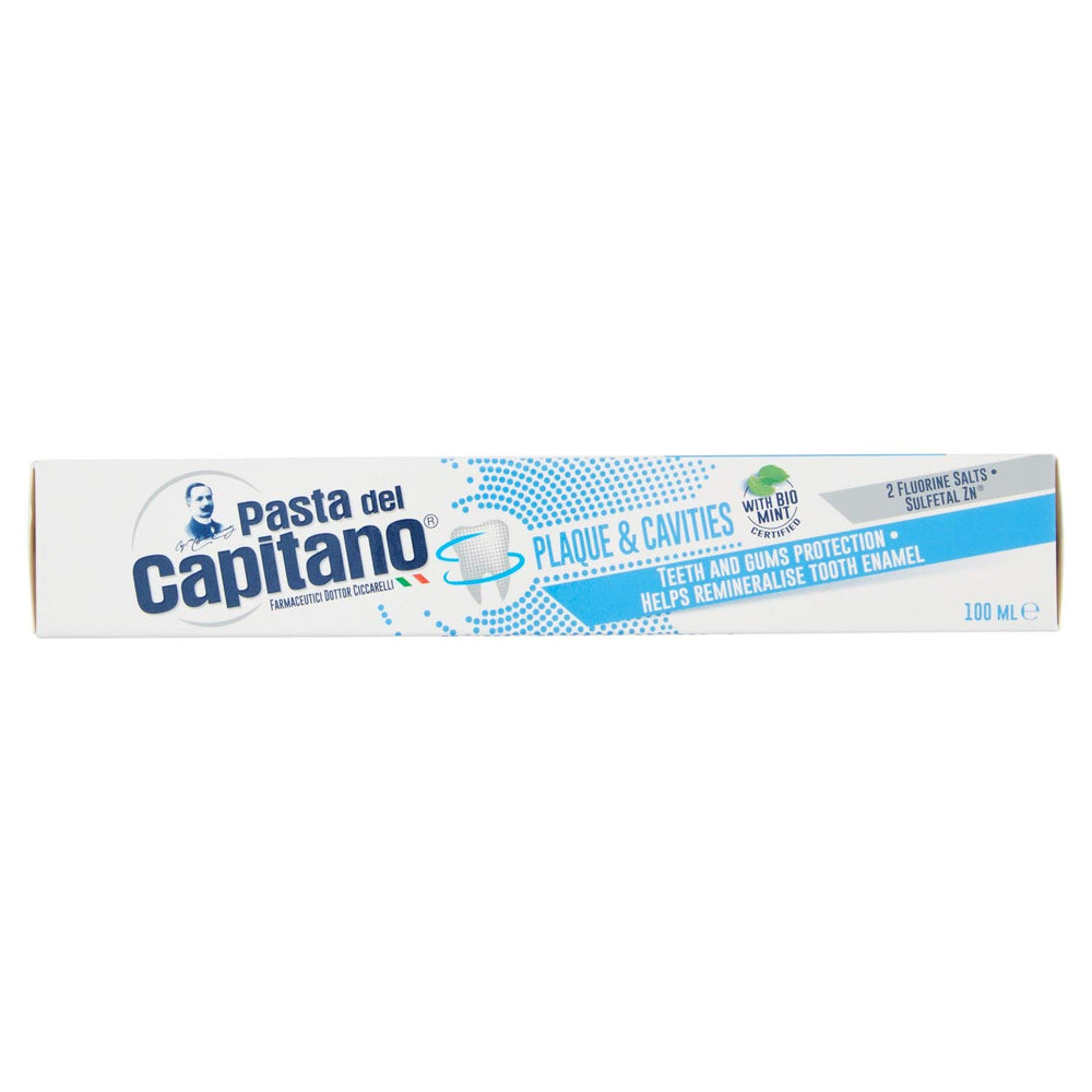 Toothbrush with Pasta del Capitano toothpaste application