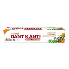 Back of Dant Kanti toothpaste packaging listing ingredients