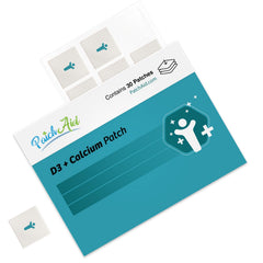 PatchAid D3 Calcium topical patch applied on hip