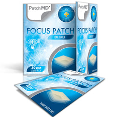 Lifestyle shot of PatchMD Focus Patch being used overnight