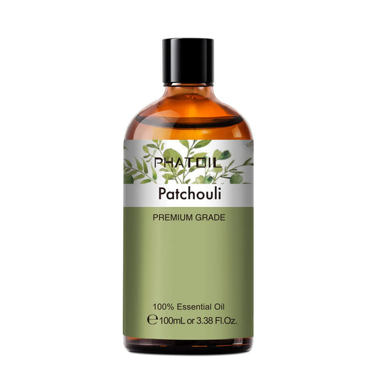 Patchouli essential oil bottle 100ml with built-in dropper