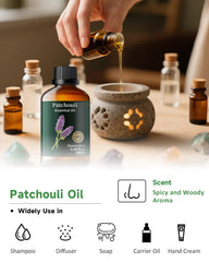 DIY candles and soaps with patchouli essential oil