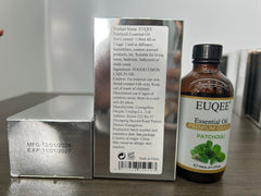 Front view of the patchouli essential oil packaging