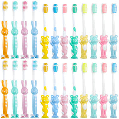 Patelai 24-piece toddler toothbrush set with soft bristles for ages 2 and up