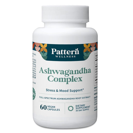 Pattern Wellness Ashwagandha Complex bottle label