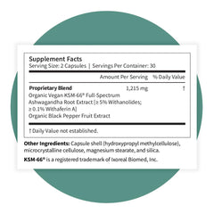 Close-up of vegan capsules with label
