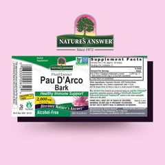 Bottle label for PAU D'Arco inner bark extract