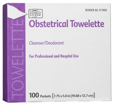 PDI Hygea postpartum care towelettes, ready for perineal hygiene after childbirth.