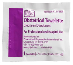 PDI Hygea single-wipe wrapped towelettes, ready-for-use, portable feminine cleansing on the go.