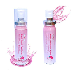 Peach Mint Fresh Breath Oral Spray bottle front view