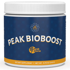 Peak Biome Peak BioBoost flavorless prebiotic powder with scoop