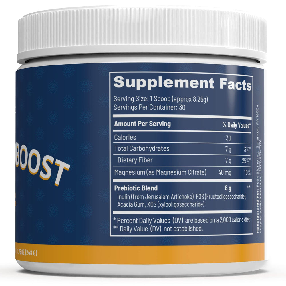 Peak BioBoost product packaging and label