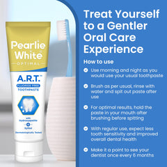 Pearlie White remineralization toothpaste packaging and tube
