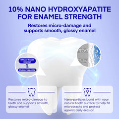 Back view of PearlSmile toothpaste tube showing ingredients