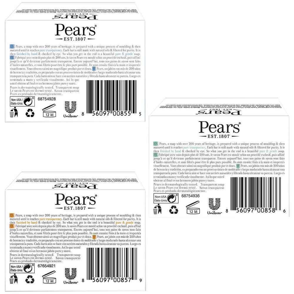 Pears Soap green lemon bar with uplifting citrus scent and mild lather