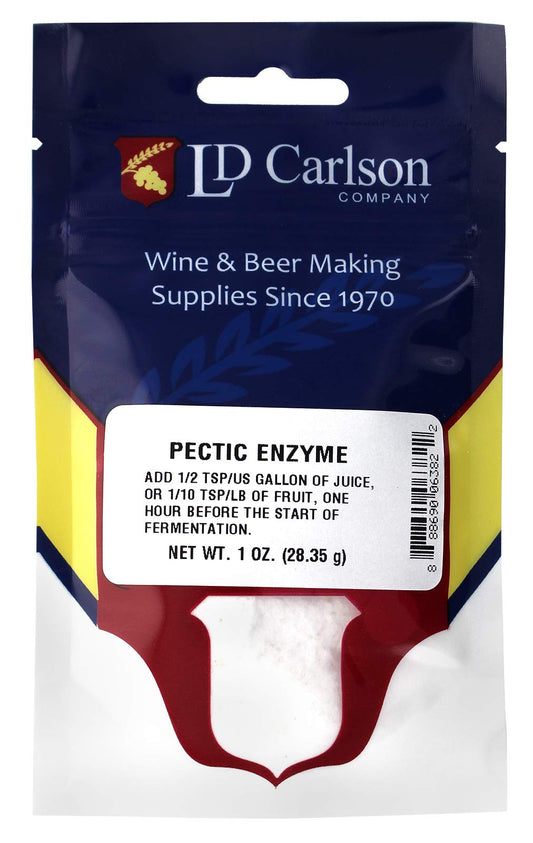 Pectic enzyme powder in a 1 oz package