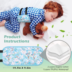 Reusable castor oil pad for kids in floral wrap