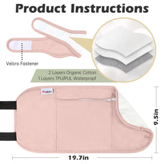 Pedobi castor oil pack wrap insomnia image features cozy fleece for restful sleep support.