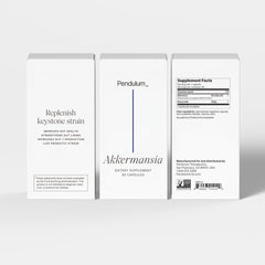 Pendulum Akkermansia glass beside bottle in daily wellness moment