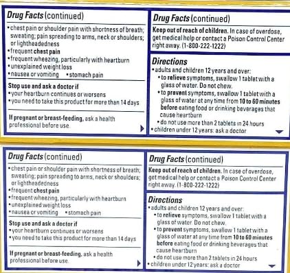 Pepcid AC tablets close-up illustrating easy-to-swallow design for on-the-go relief.