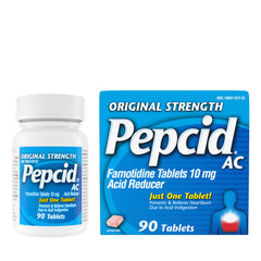 Pepcid AC Original Strength travel pack keeps relief within reach during trips.