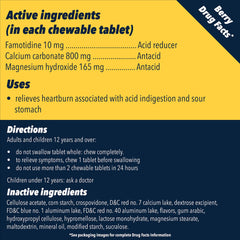Pepcid Complete day and night acid control potential shown in nightly relief context.