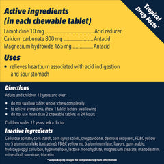 Pepcid Complete packaging box emphasizes trusted brand for heartburn relief.