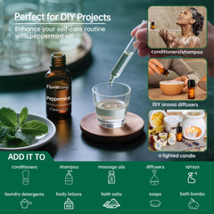 Aromatherapy peppermint oil for cooling mint scent